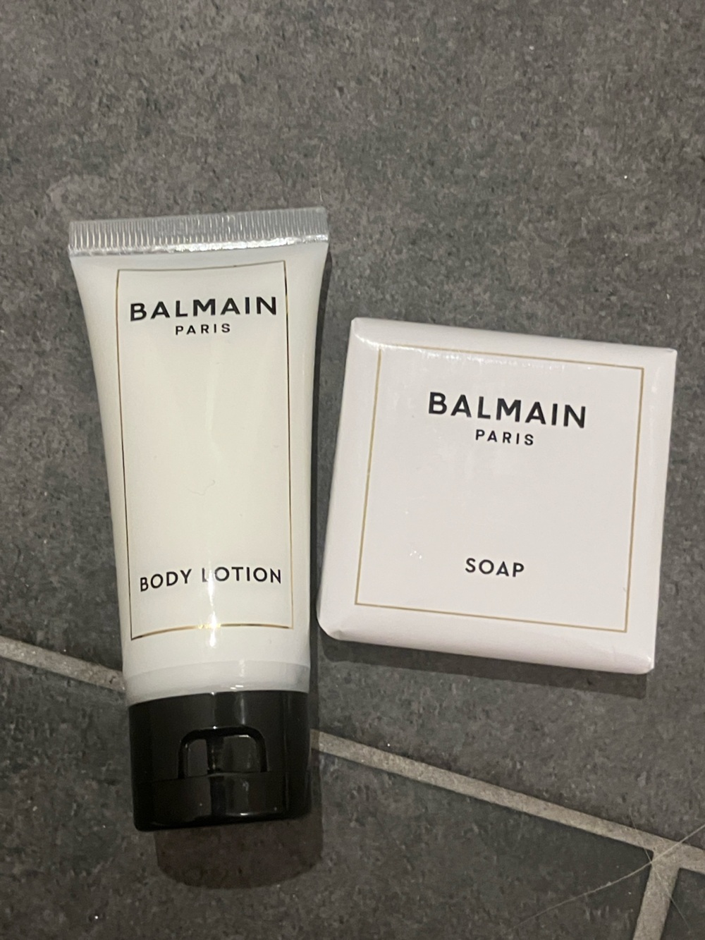 Balmain Paris White & Gold Travel Body Lotion and Soap Duo